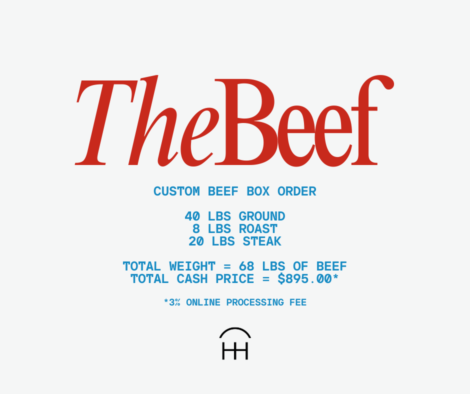 Custom Beef Order -- J.Frey