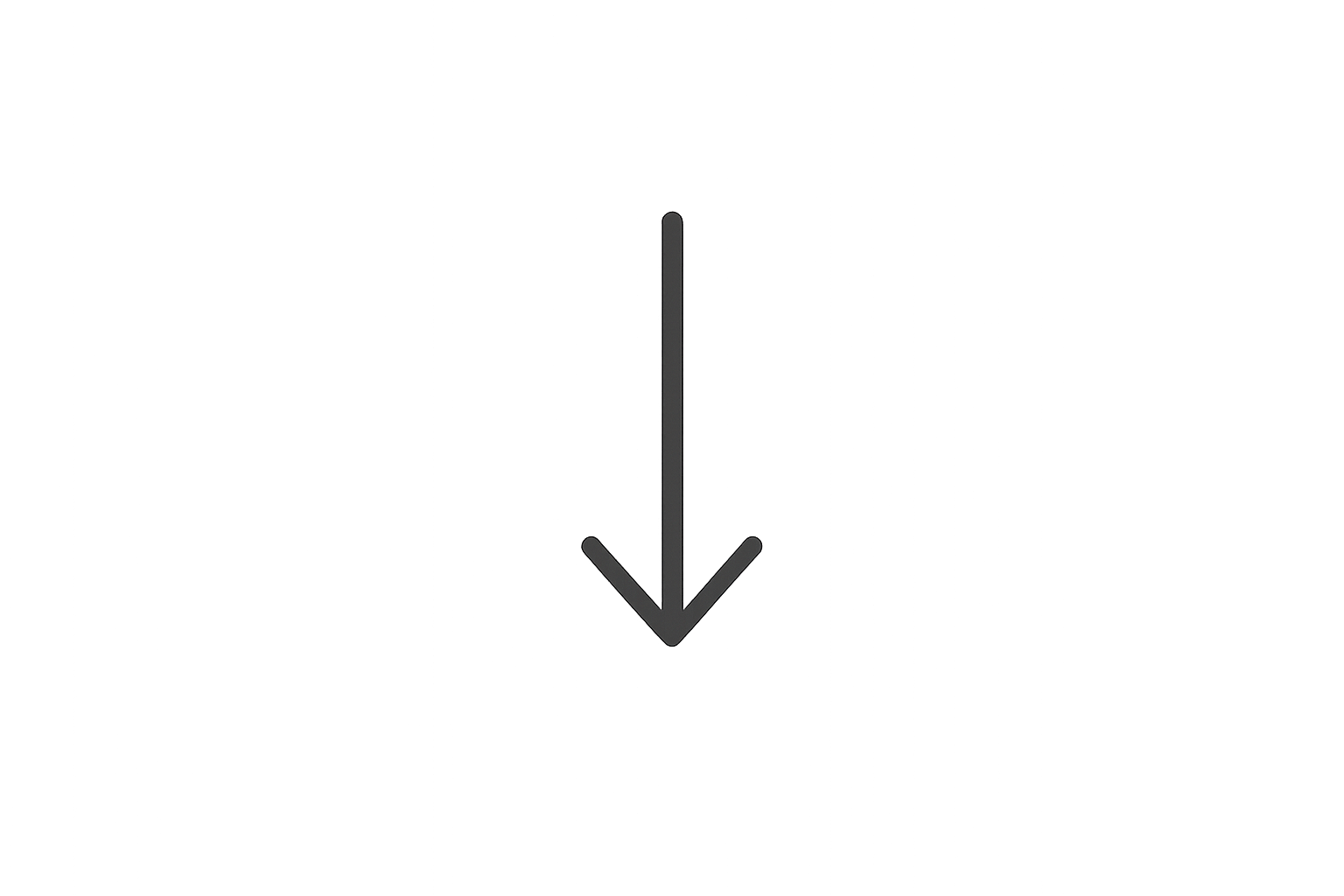 simple, narrow arrow pointing down to the next slide